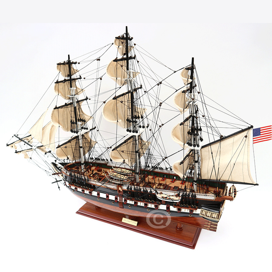 Tall Ship Uss Constitution Painted Model 