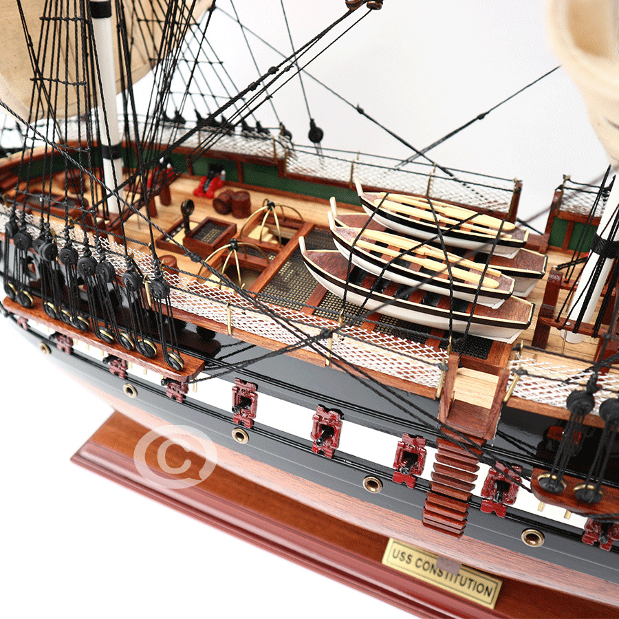 Tall Ship Uss Constitution Painted Model 