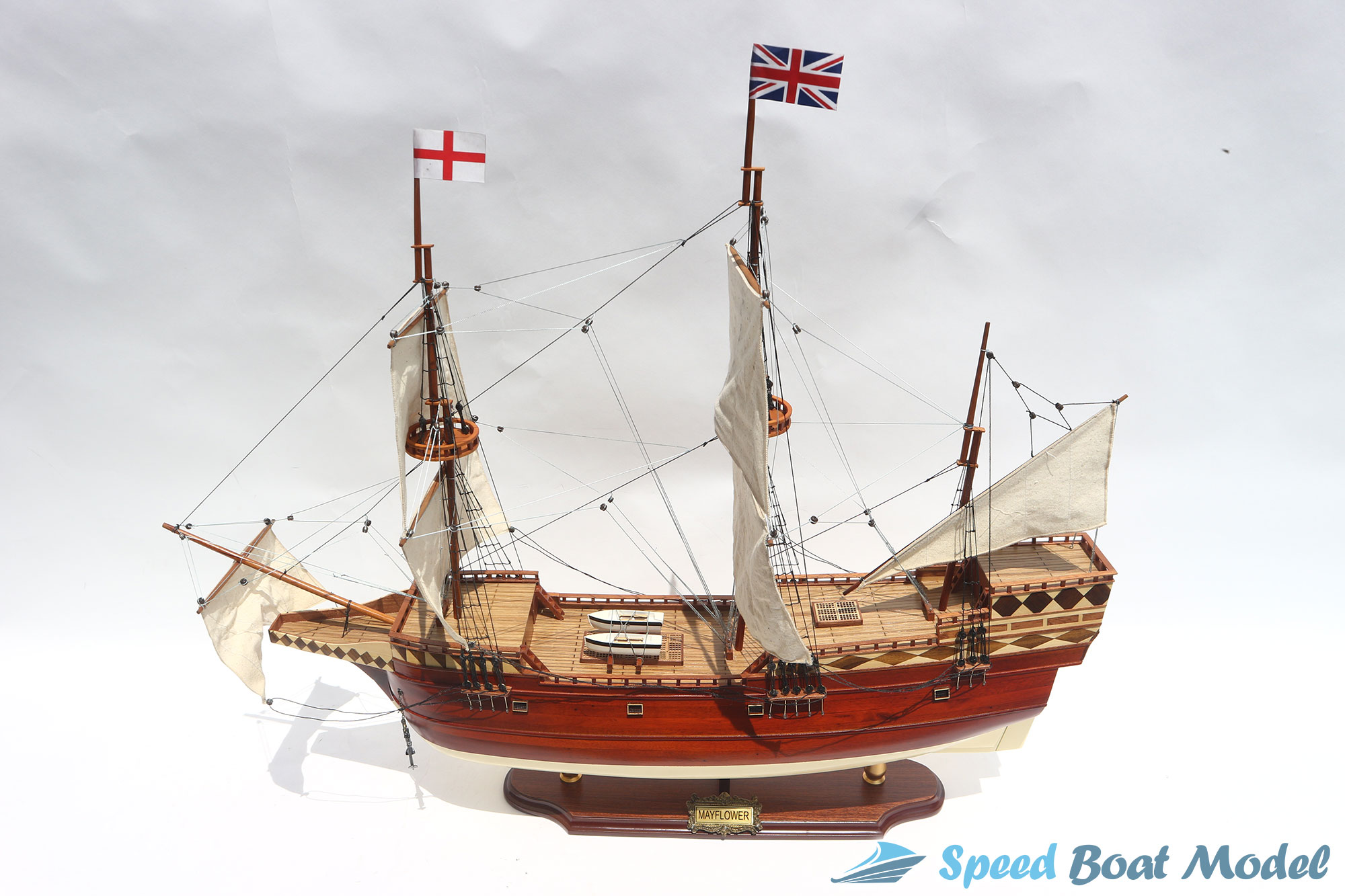 Mayflower Painted Tall Ship Model