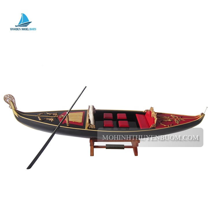 Traditional Boats Gondola Black Painted