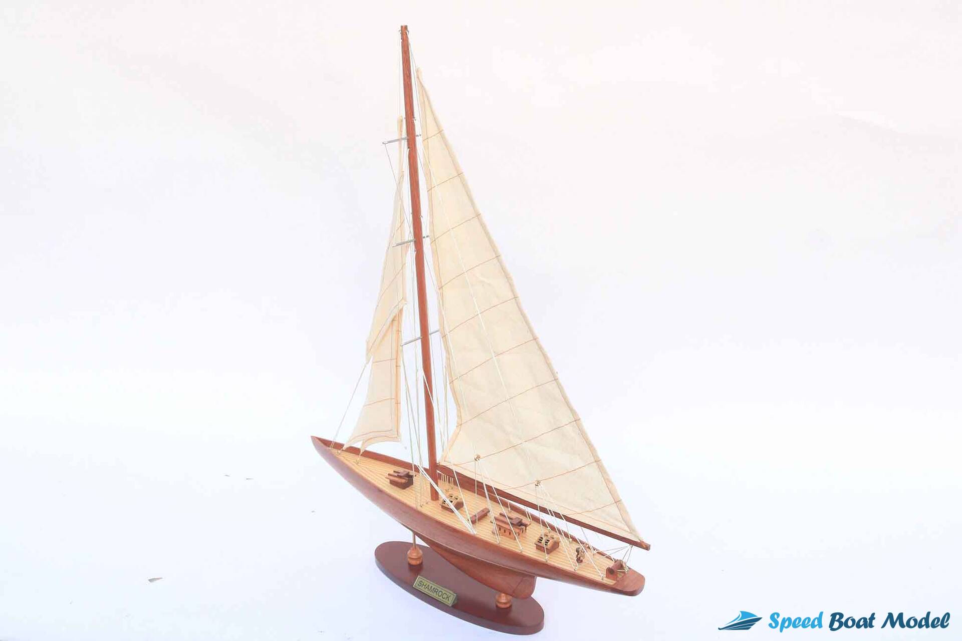 Shamrock Wood Sailing Boat Model (5) Speed Boad Model