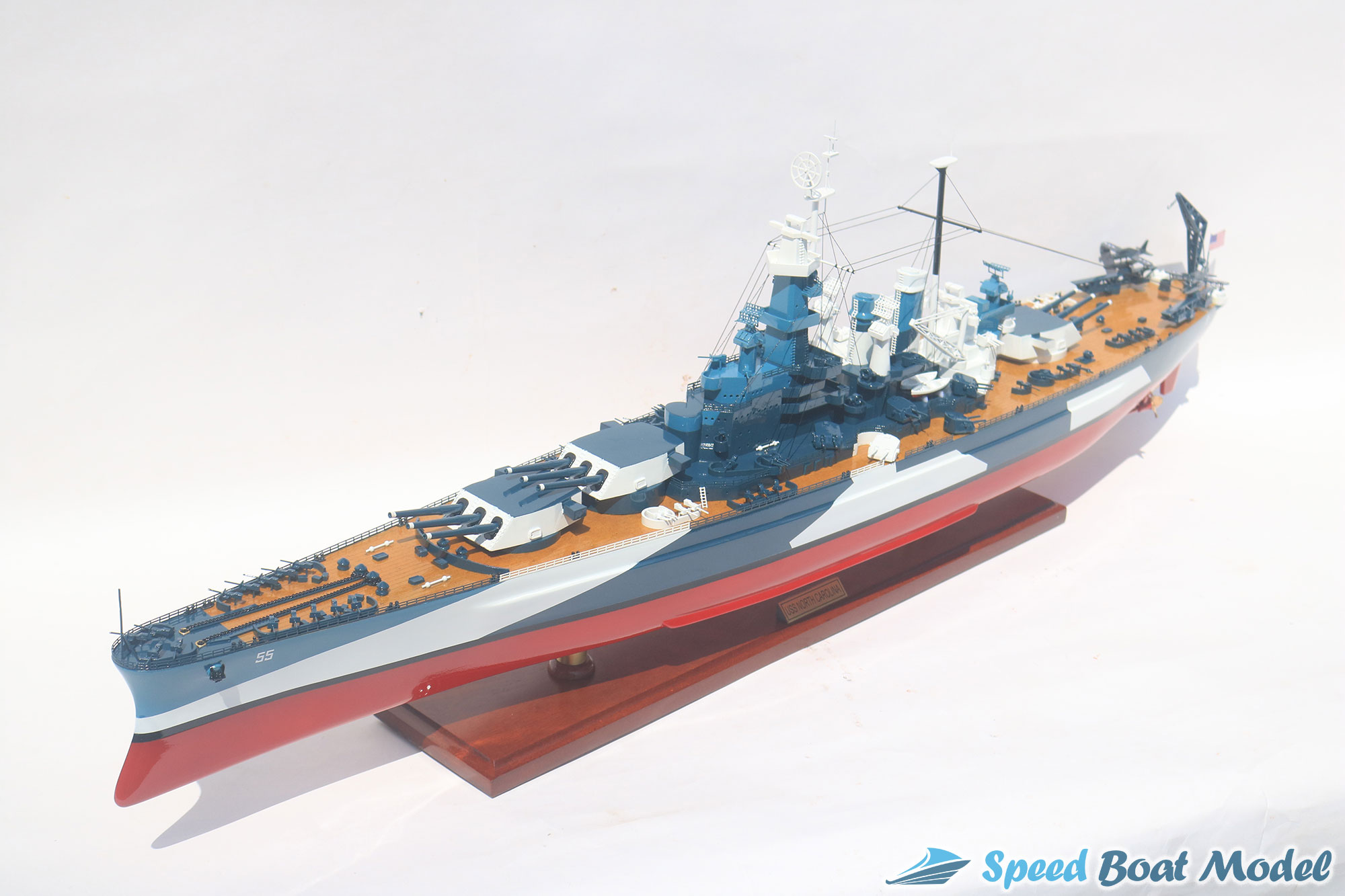 Uss North Carolina (bb-55) Warship Model