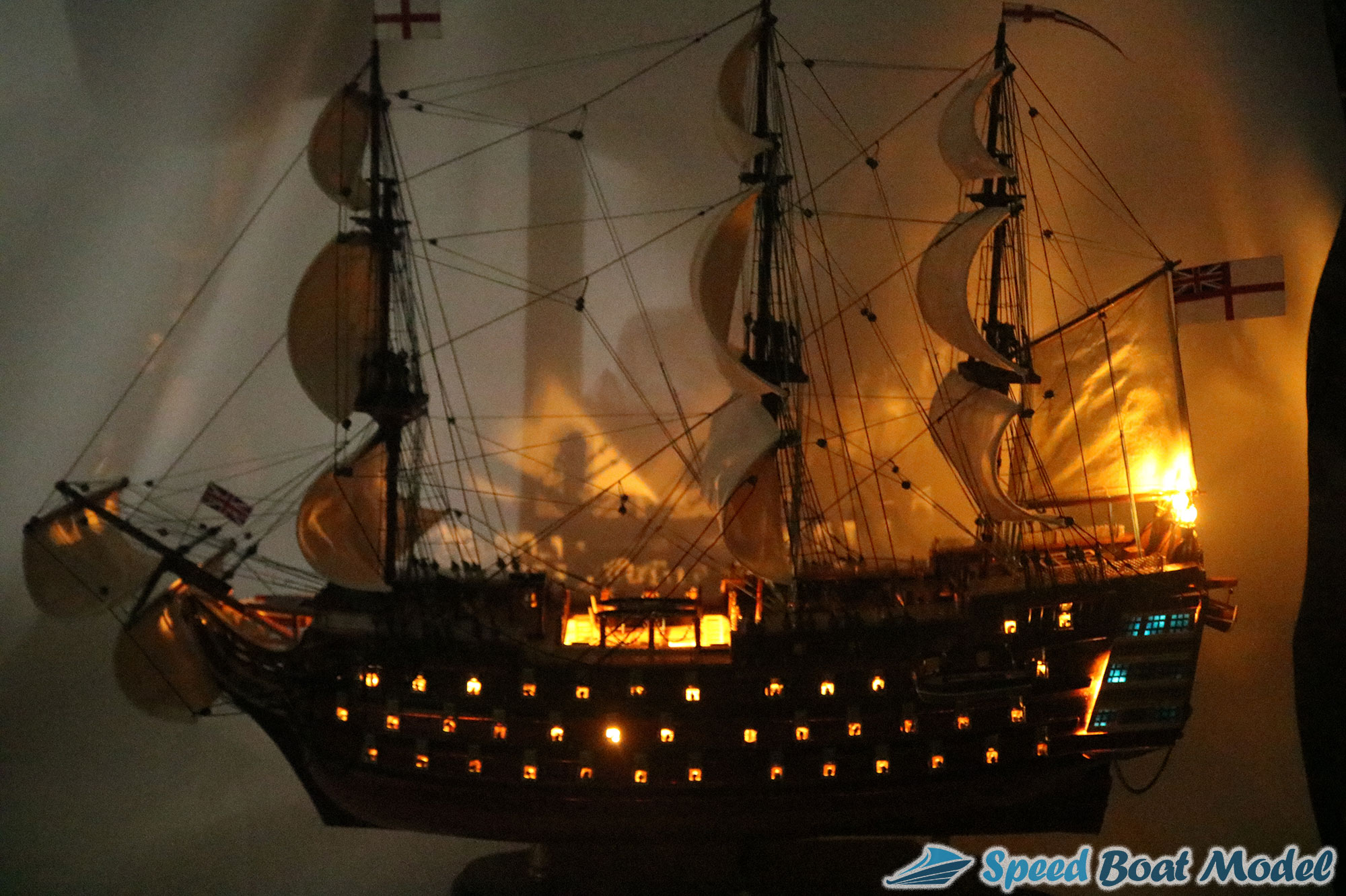 Hms Victory Lord Horatio Nelson Ship Paint With Lights