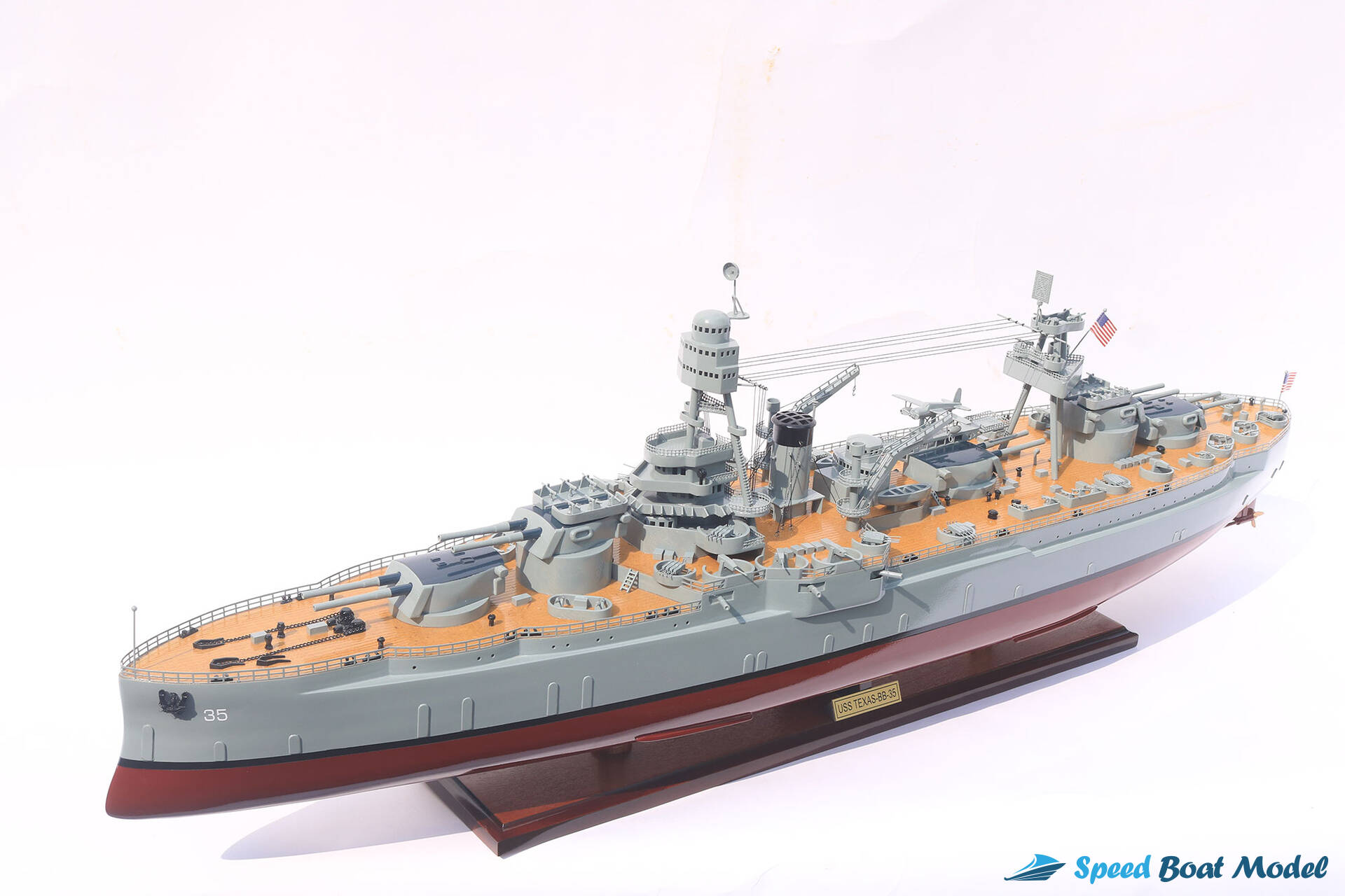 Uss Texas Bb-35 Battleship Model (1) Speed Boad Model