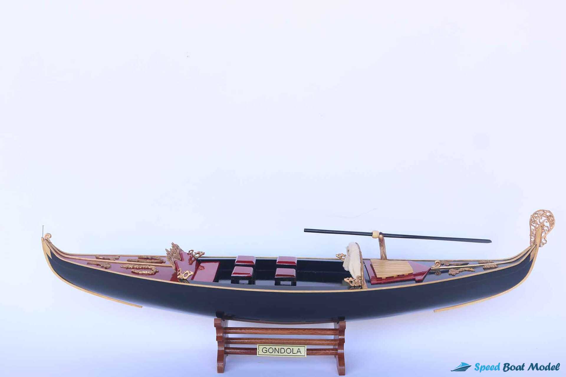 Gondola Black Painted Boat Model (11) Speed Boad Model