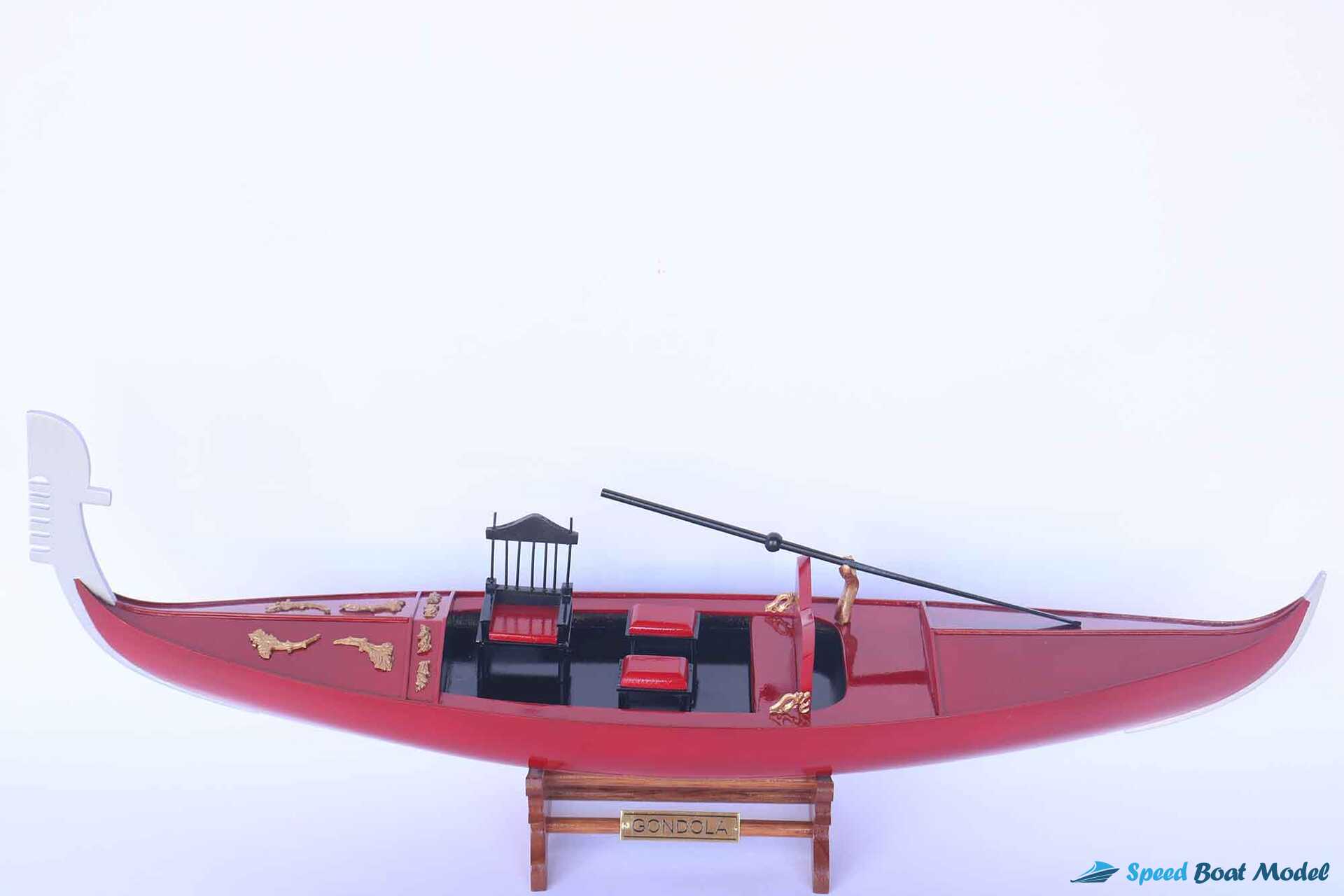 Gondola Red Painted Traditional Boat Model (10) Speed Boad Model